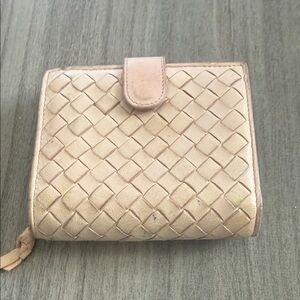 Bottega Veneta Beige Woven Wallet